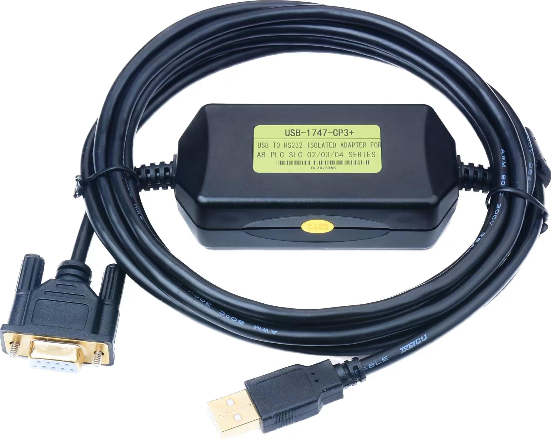 Washinglee Isolated CP3 Programming Cable for Allen Bradley SLC 5 5 5 SLC500 and Micrologix1400, for USB-1747-CP3 Replacement, FTDI chip (10 FT 3 M). — image 1