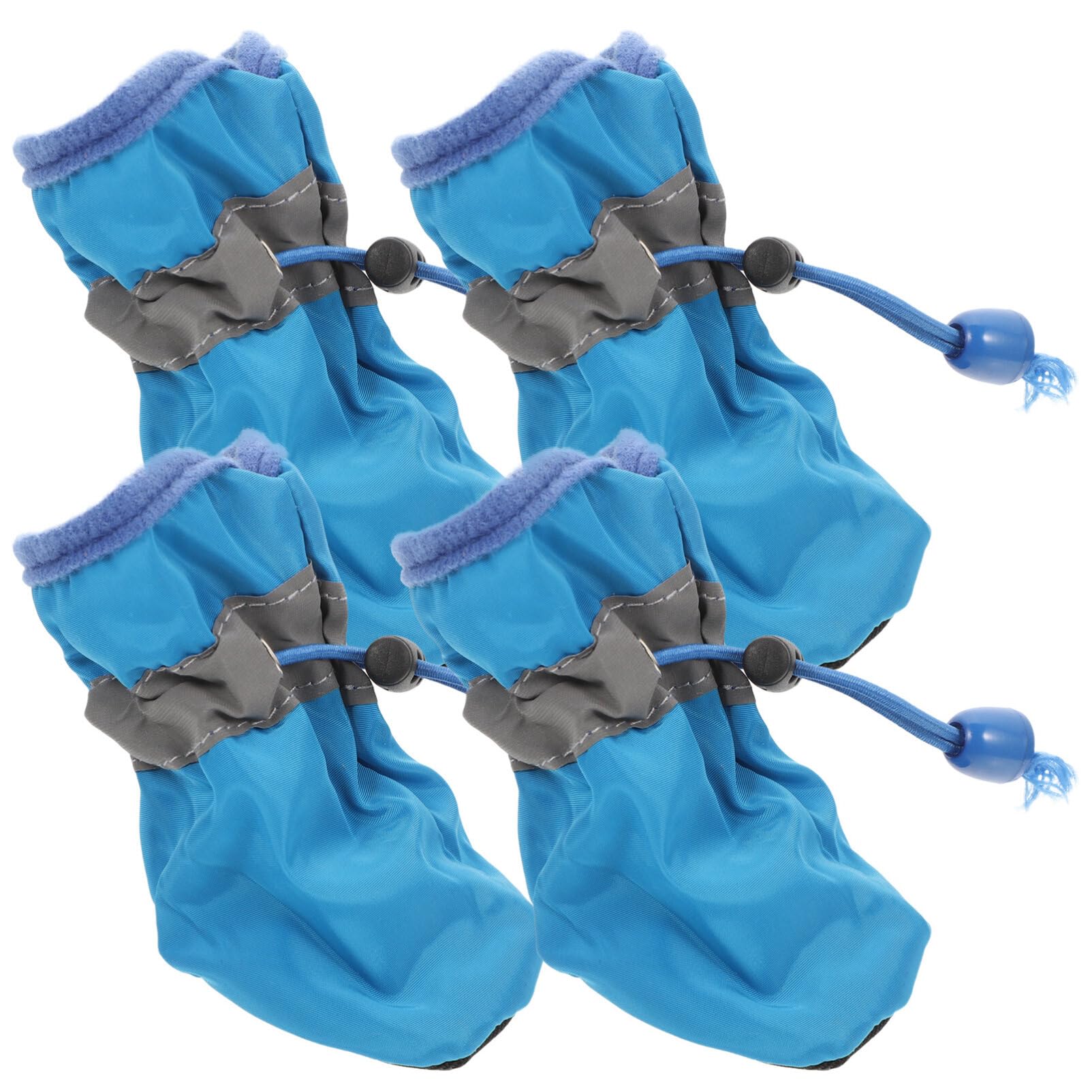 UKCOCO Waterproof Dog Boots for Small to Medium Dogs Anti-Slip Outdoor Pet Shoes with Paw Protection Lightweight All-Season Blue Booties Set of 4