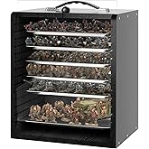 AKOZLIN Miniature Display Case for Collectibles Miniatures with 6 Trays & Handle Wooden Miniature Carrying Case Miniatures Tr