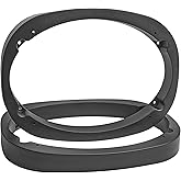 NuIth 6X9 Universal Plastic Vehicle Speaker Spacer Ring Adapter, 6x9 Inch Car Speaker Beveled Spacer Mounting Bracket Adapter