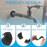 PATIKIL 3x Black PP Plastic Water Pipe Cover Collar Flange 1.26" Wall Drain view 4