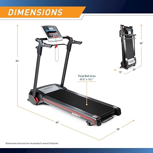 Marcy Easy Folding Motorized Treadmill/Pre Assembled Electric Running  Machine JX-651BW black x x