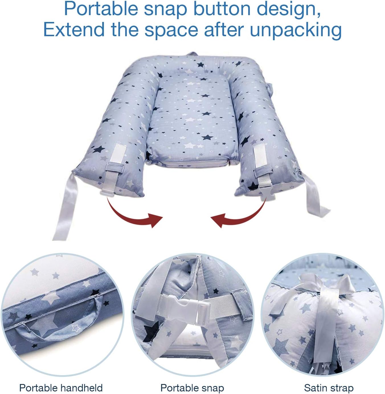 NiceTime Baby Lounger,Newborn Baby Bassinet,Portable Super Soft Cosleeping Baby Bed, Cocoon Snuggle Bed: Kitchen & Dining