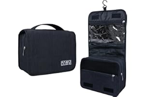 Lcsmaokin Large Capacity Toiletry Bag Travel Bag with Hanging Hook for Men and Women Waterproof Travel Cosmetic Bag Bathroom 