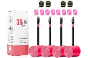 COOMENG 4 Pack Ridenow TPU Inner Tubes Ultra-Light 700 x 18-32c/32-47c with 45mm/65mm/85mm Presta Valves for Road Bike or Gravel Bike (Include Bike Tube Patch Repair Kit)