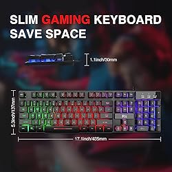 Rii RK100+ Multiple Color Rainbow LED Backlit Large