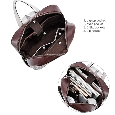 bostanten leather laptop backpack