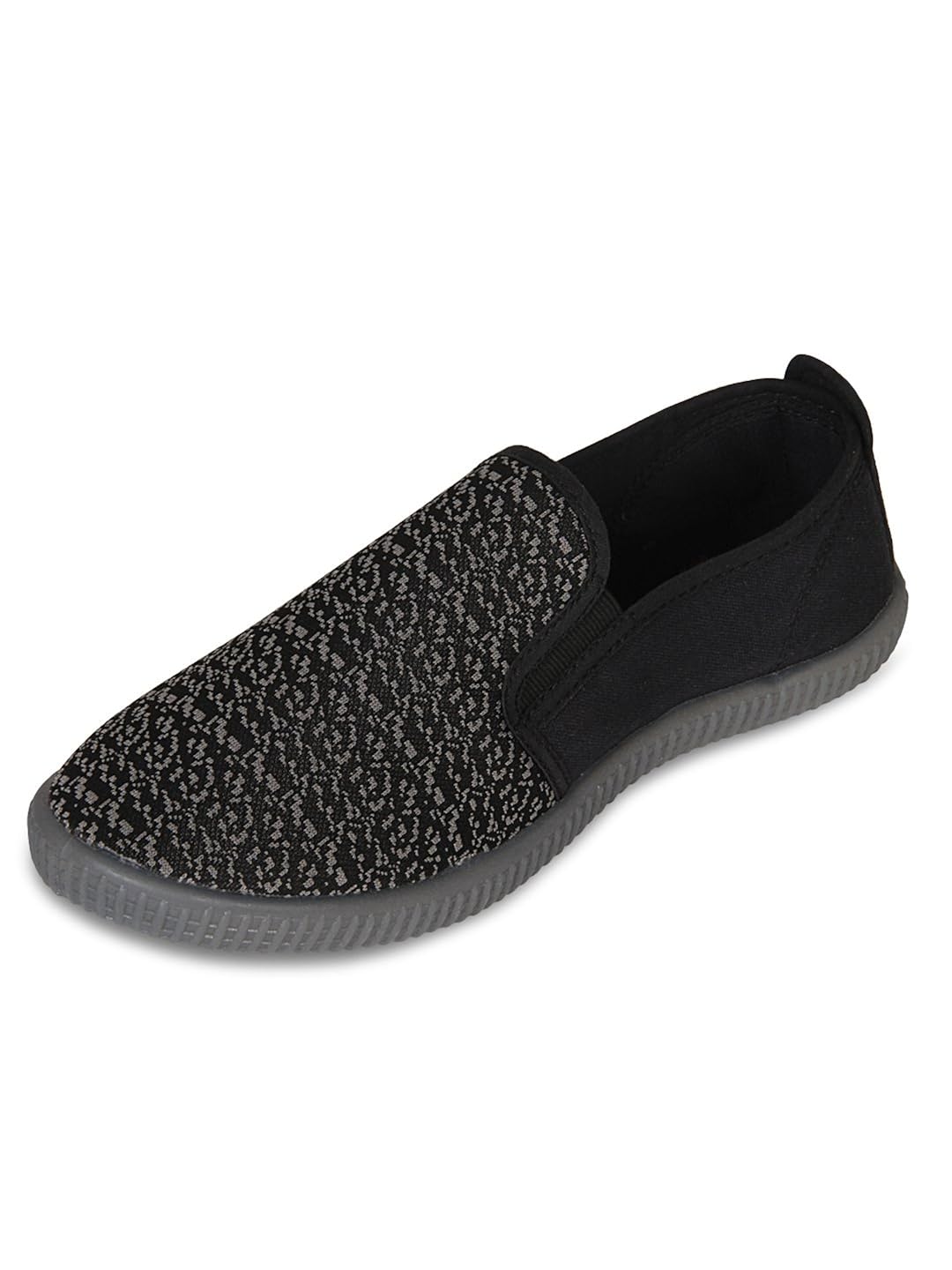 secntra plus knit space black casual shoes