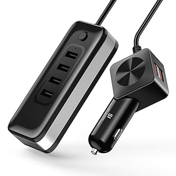 Vogek 60w 12a Multi Usb Car Charger Multiple 6 Port Amazon In