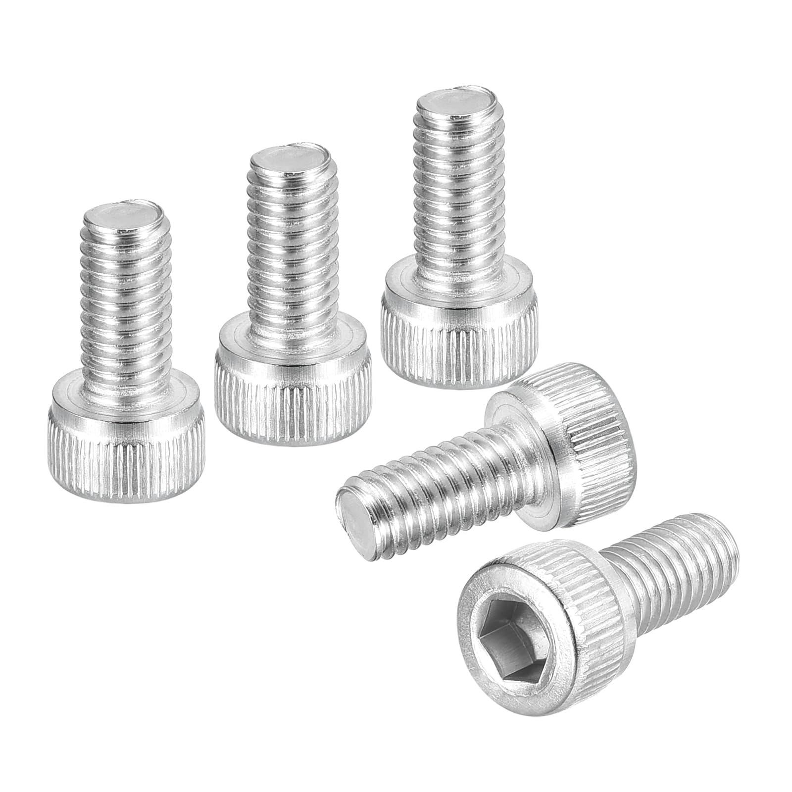 DTGN M5-0.8x10 Socket Head Cap Screws Bolts - 40Pack - Good for Road Bicycle, Mountain Bike, Auto, Motorcycle - 304 Stainless Steel Hex Head Metric Screws - Silver