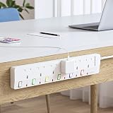 DEWENWILS 6 Way Extension Lead with Individual Switches 3M Surge Protected White view 5