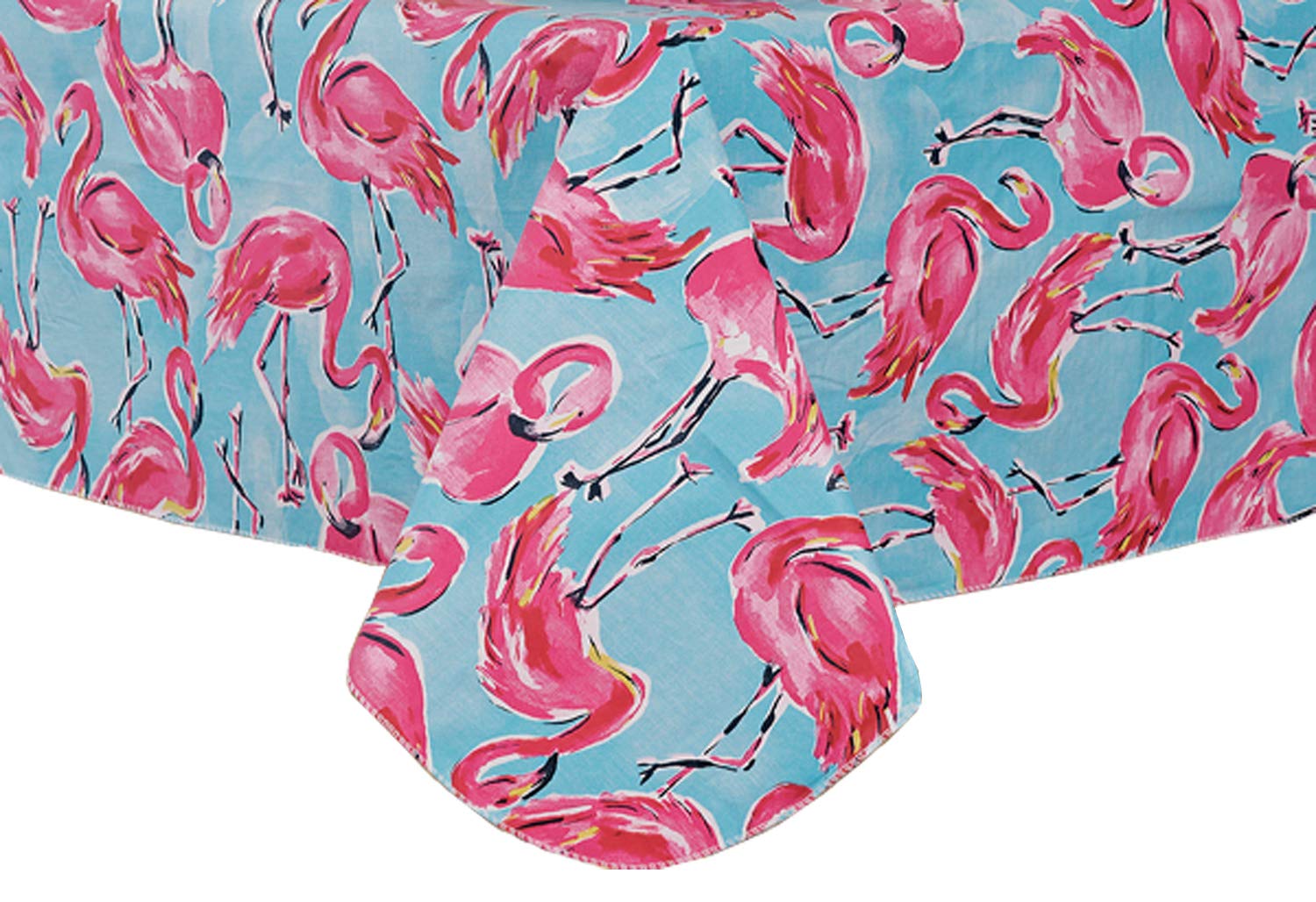 Best flamingo round table cloth