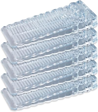 SZCXDKJ 5 Pack Clear Rubber Anti Slip Door Wedge Stop Floor Patio