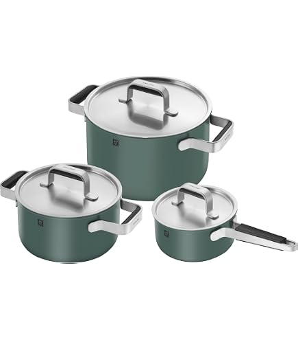 Amazon.com: Zwilling Cookware Set Essence, Silver, 4-Piece : Home