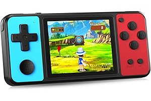 Beico 32 Bit Kids Handheld Games Preloaded 139 Video Games,Portable Electronic Toys with 3.0" IPS Screen Rechargeable Battery,Gaming System Birthday Gifts for Boys Girls Ages 4-12 (Blue-Red)