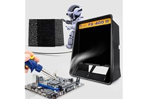 Antidious Fume Extractor Anti-ESD Solder Smoke Absorber Portable Filter for Soldering DIY Fan Extraction Equipment with Spare Activated Carbon for Brazing Welding Soldering, Fume Prevention Remover