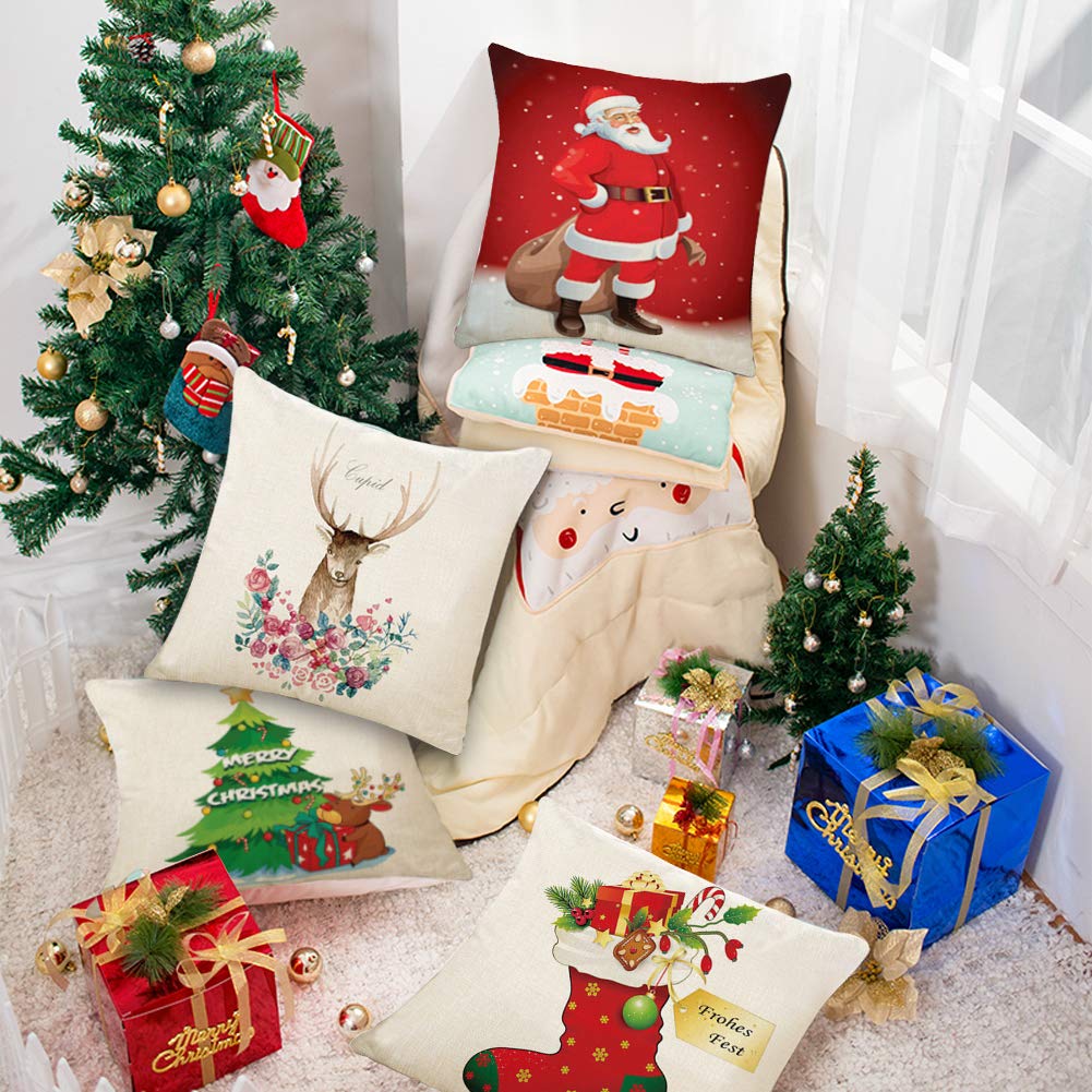 Christmas Pillow Covers, 4 PCS 18\