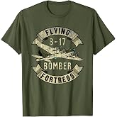 Vintage B-17 Bomber WW2 Plane Aviation Airplane Shirt Grunge