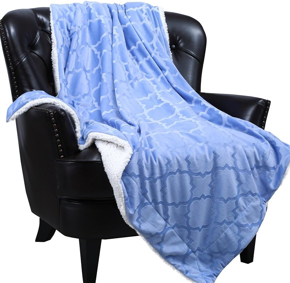VVFamily Sherpa Throw Blanket Reversible Fleece Throws Super Soft Warm Blankets for Sofa Bed Couch