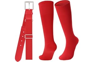 Baseball Socks and Belt for Youth Adult Softball Socks Combo Elastic Waist Belt for Men Kids Boys Girls Women JASGOOD