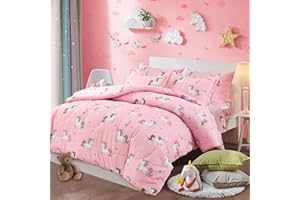 Bed in a Bag Parure de lit réversible 6 pièces en microfibre douce, lit jumeau (1 couette, 2 couvre-oreillers, 1 drap plat, 1