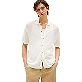 Tommy Hilfiger Mens Short Sleeve Knit Button Down Shirts in Regular Fit, Men's Casual Button Down Summer Shirts