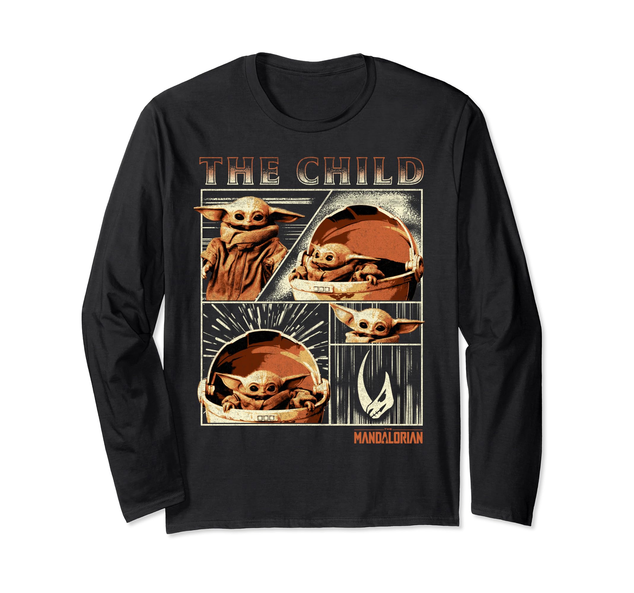 Star Wars The Mandalorian The Child Collage Long Sleeve T-Shirt