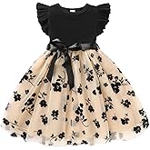 Sinhoon Toddler Girl Tulle Dress Summer Ruffle Sleeveless Baby Girl Fashion Casual Dresses 1-6Y