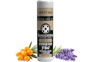 Saniderm Tattoo Aftercare Balm PLUS+ - Small (0.6 oz) – Petroleum Free, Organic Tattoo Moisturizer Infused with Colloidal Silver, Lavender Oil, and Other Natural Ingredients