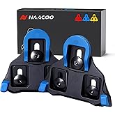 NAACOO SPD-SL Bike Cleats Compatible with Shimano SPD-SL Road Pedals, Durable 3-Hole Cycling Shoe Clips for Efficient Power Transfer, 0°/2°/6° Float Optional
