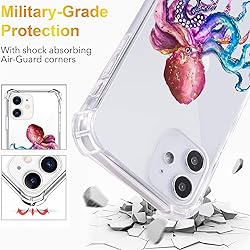 LuGeKe Octopus Print Case for iPhone 12/12