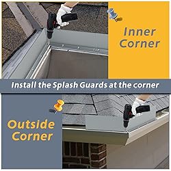 Flamorrow 4 Pack Aluminum Gutter Valley Splash