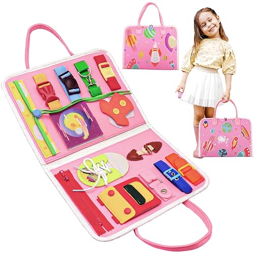Hdiwousp Busy Board Montessori Toy for 1 2 3 4 Year Old Toddlers ...