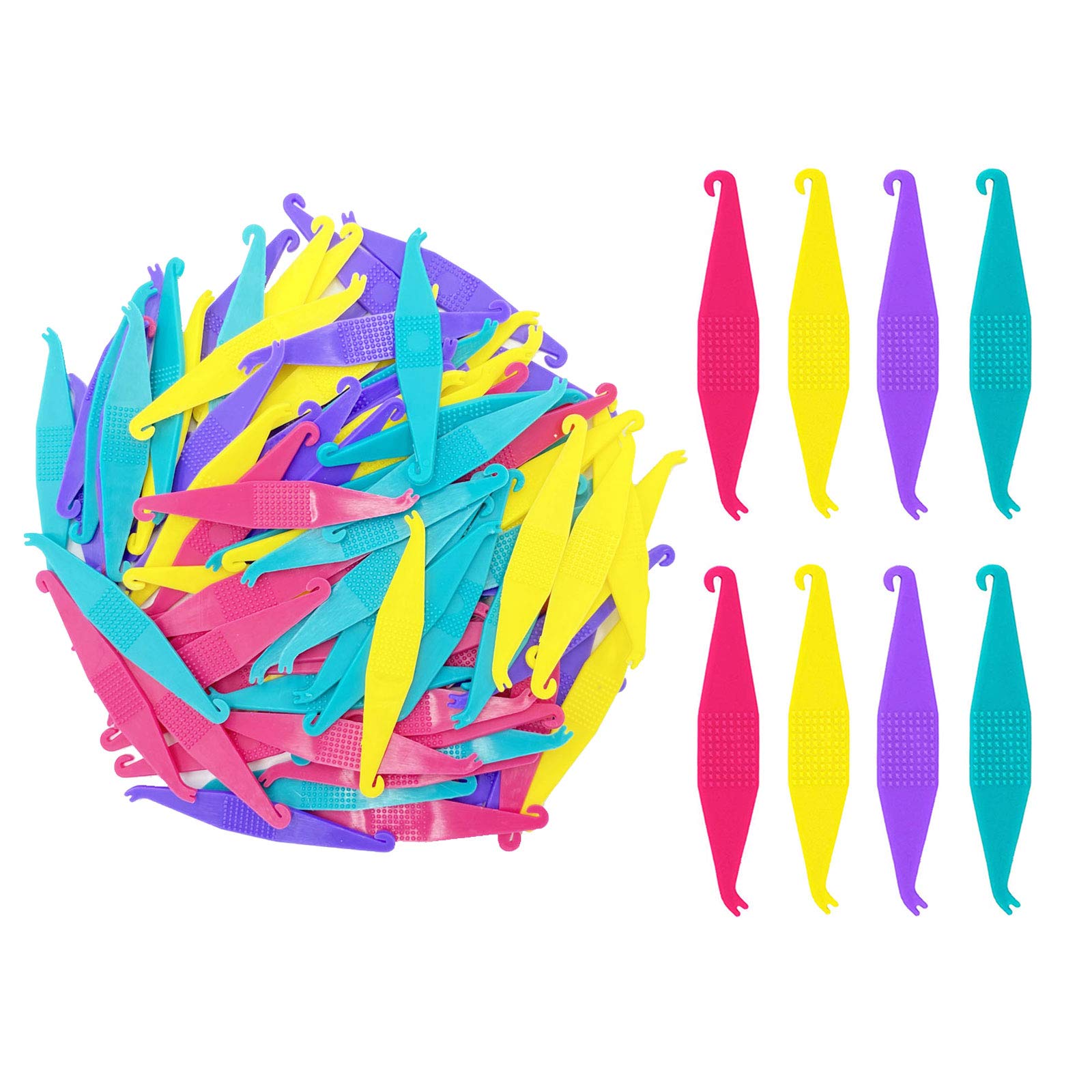 Dental Elastic Rubber Bands Placers for Braces Disposable Plastic Orthodontic Elastic Placers, Pack of 30, Multicolored