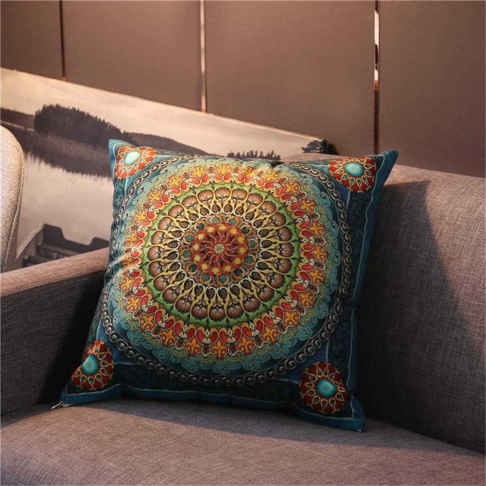 CHLCH Soft decorative pillowcase suitable for home sofa chair sofa/bedroom decoration/car interiorVintage pillowcase short plush lumbar pillow colour10 45 * 45cm