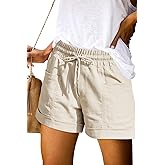 FEKOAFE Womens High Waist Casual Shorts 2026 Summer Drawstring Cotton Shorts for Women Trendy(S-2XL)