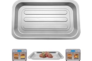 GWY Air Fryer Tray for Emeril Lagasse Dual Zone 360 Air Fryer Oven 25 QT Extra Large, 11.5''×6.7'' Steel Air Fryer Accessories Grill Pan Grill Plate Crisper Plate Replacement Parts Rack