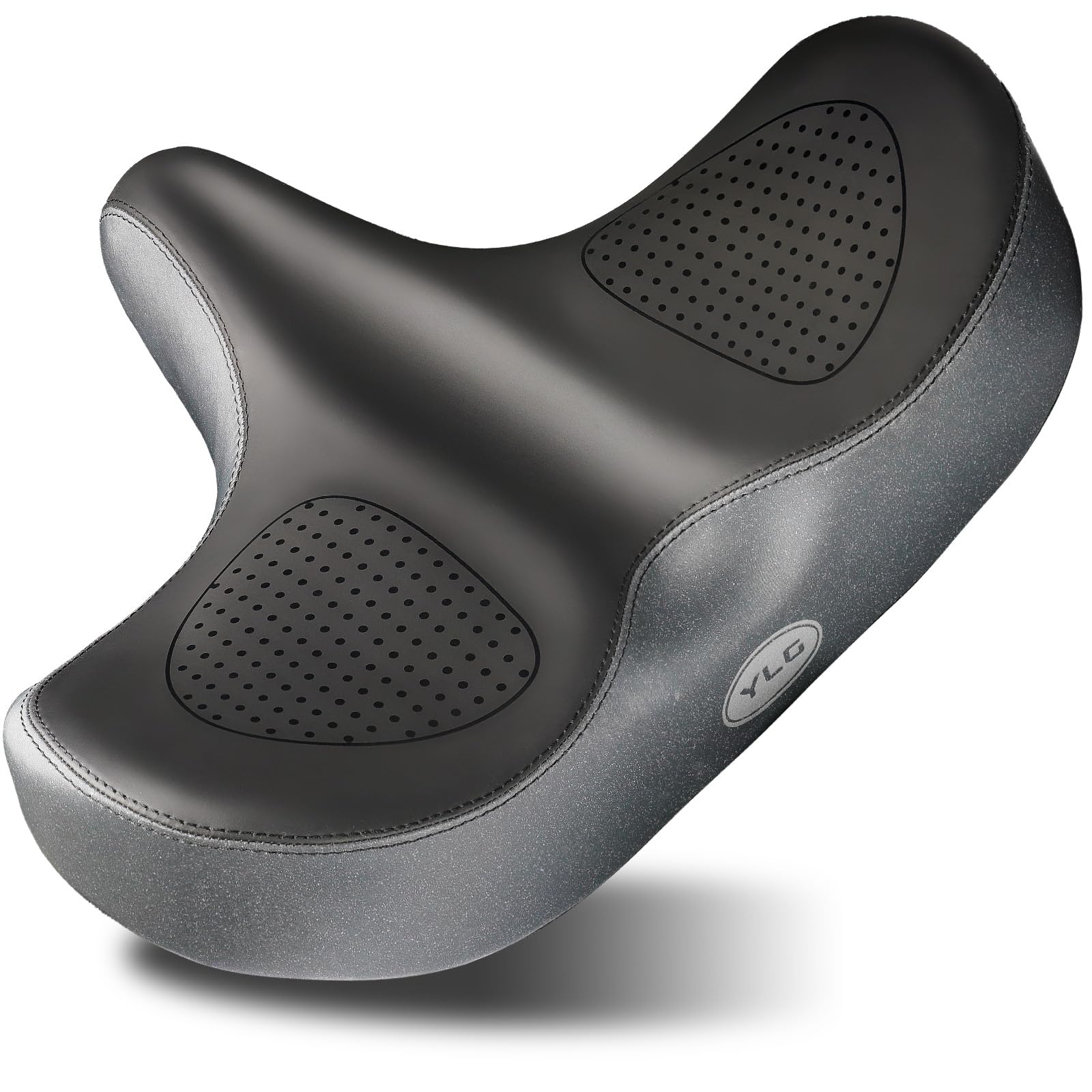 Photo 1 of YLG Oversize Bike Seat Cushion for Men Women - Wide Memory Foam Bicycle Saddle Compatible with Peloton Bikes, City, Electric, Stationary Bicycles, Waterproof Bicycle Seat