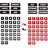 Double-Sided Magnetic Numbers and Months for Dry Erase Calendar Whiteboard, Calendar Magnets for Magnetic Whiteboard and Refrigerator Calendar(0.55&rdquo;x0.55&rdquo;)