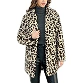 YIGAMA Womens Long Faux Fur Coats Lapel Faux fur Jacket Fluffy Coats Fuzzy Winter Jacket with Pockets