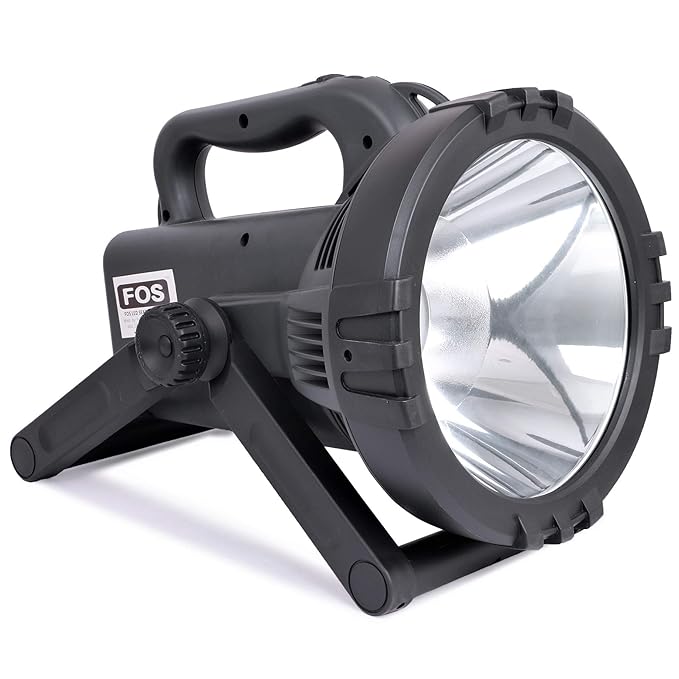 FOS ABS Plastic LED Search Light with 7100mAh Li-Polymer Battery & Dual USB Out for Mobile Charging (Grey, 20W)