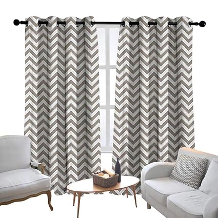 Amazon Com Lewis Coleridge Light Blocking Curtains Chevron Grey