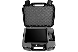 CASEMATIX Travel Case Compatible with Xbox One X - Hard Shell Carrying Case with Protective Foam Compartments for Console, Controller, Power Adapter, Games and More Accessories