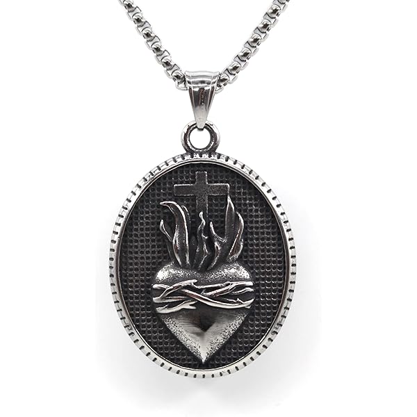 Collar De Medalla De Jesús De Plata De Ley S925, Collar De Jesús, Amuleto Con Dije De Medalla Religiosa Católica, Amuleto De Protección Religiosa, Regalo De Joyería Para Hombres Y Mujeres