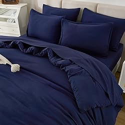 Litanika Oversized King Comforter Sets Navy Blue