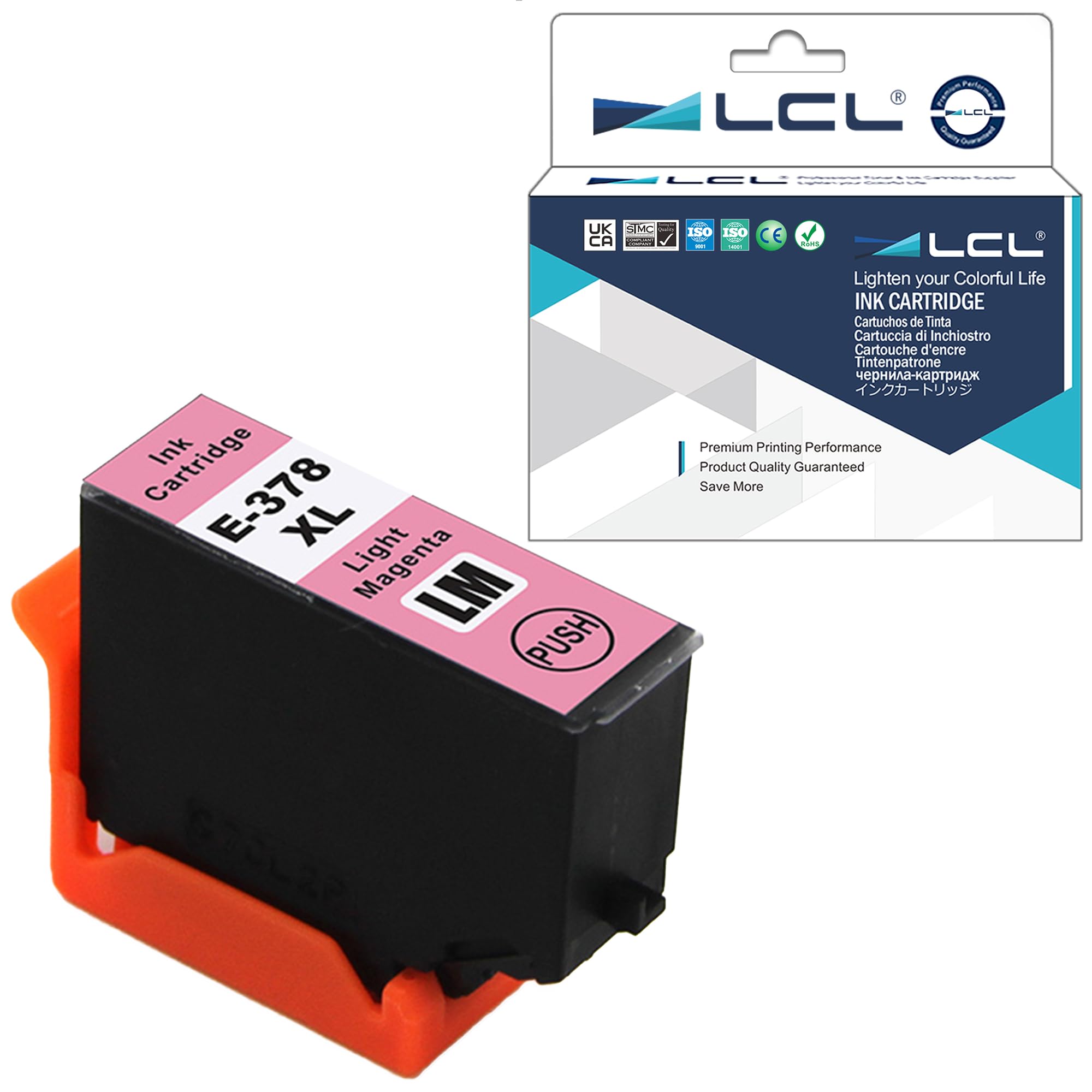 LCL Compatible Ink Cartridge 378XL C13T37964010 (1 LIGHT Magenta) Replacement for Epson Expression Photo XP-8500 XP-8505 HD XP-15000 XP-8600 XP-8000 XP-8005