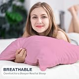 DN Collection Pillow Cases 2 Pack | 100% Microfiber | Pink 50x75cm view 5