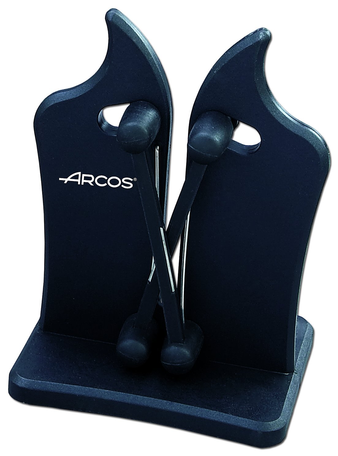 Arcos Professional Knife Sharpener - ABS Black Color | Serie 6100 | 7'' | Effortlessly Sharpen Your Knives with Safety and Precision