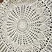 USTIDE 31.5inch White Round Handmade Crochet Sunflower Tablecloth Cotton Lace Table Doilies