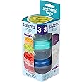 Sistema Snack Pots Mini Bites TO GO Food Storage Containers 130ml Stackable Snack Boxes with Lids BPA Free Pack of 3